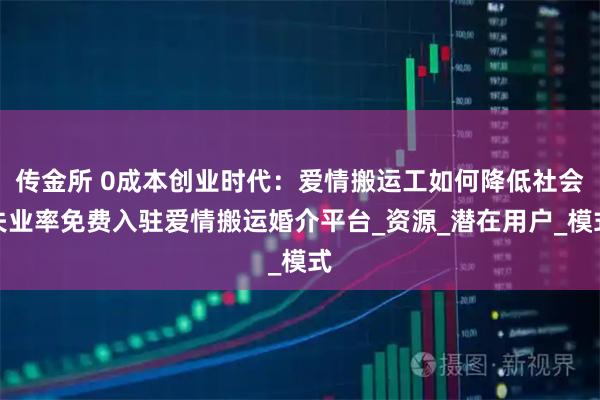 传金所 0成本创业时代：爱情搬运工如何降低社会失业率免费入驻爱情搬运婚介平台_资源_潜在用户_模式